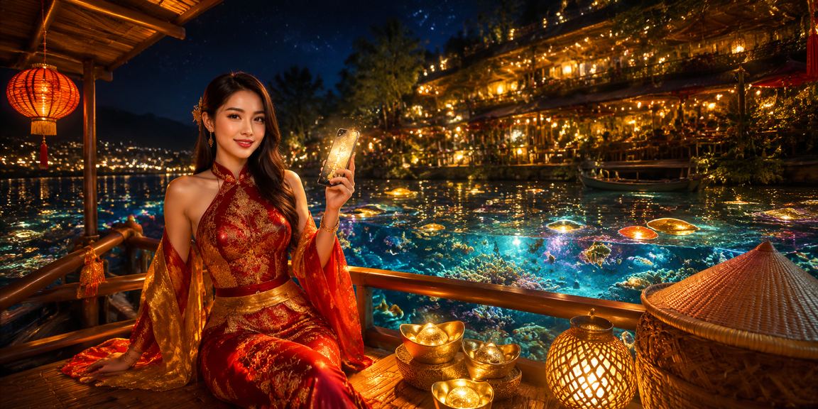 Đà Lạt với nón lá minh họa kiểm tra giao dịch trên điện thoại