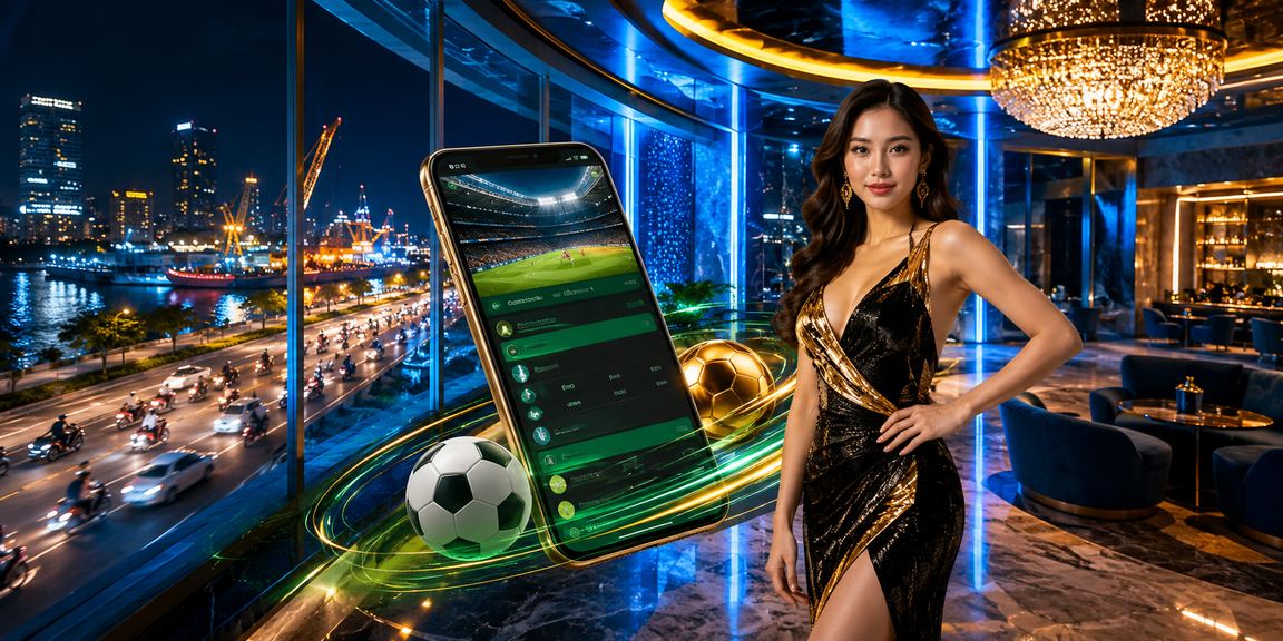 Khung cảnh Thành phố Hồ Chí Minh minh họa người dùng theo dõi thể thao